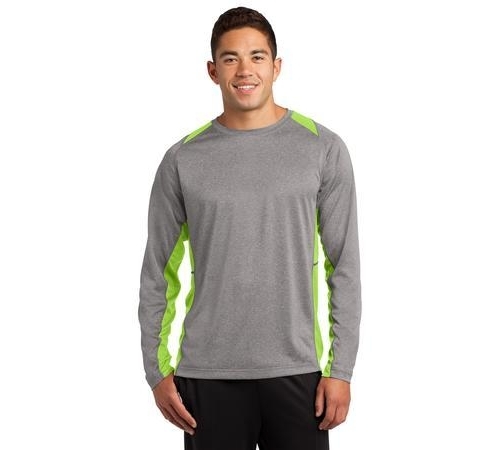 Long Sleeve Heather Colorblock Contender Tee