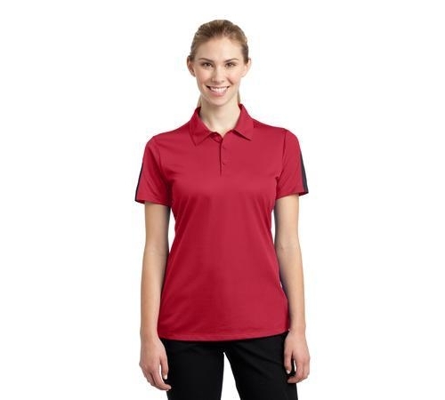 Ladies PosiCharge Active Textured Colorblock Polo