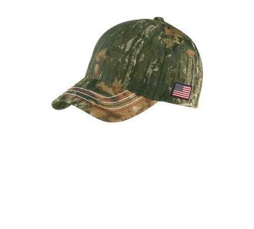Americana Contrast Stitch Camouflage Cap