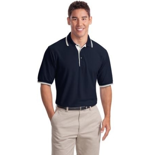 Silk Touch Polo with Stripe Trim - Photo 1
