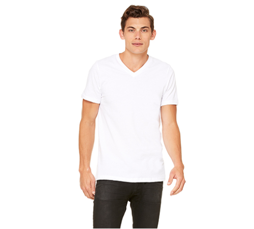 Unisex Jersery Short Sleeve V-Neck Tee