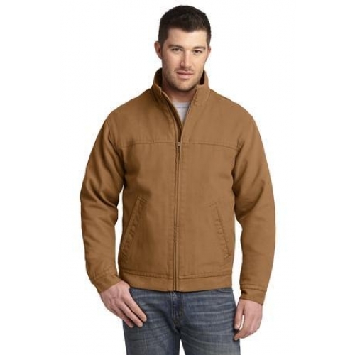 Washed Duck Cloth Flannel-Lined Work Jacket - Photo 1