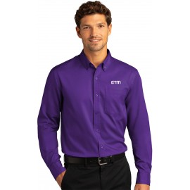 Port Authority® Long Sleeve SuperPro React™ Twill Shirt.
