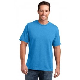 District Made® Mens Perfect Blend® Crew Tee. DM108. - Heathered Bright Turquoise