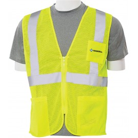 Mens Class 2 Economy Mesh Zipper Safety Vest.S363P