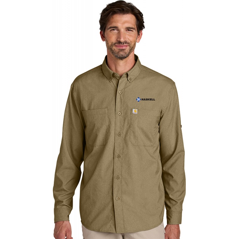 carhartt long sleeve dress shirts RUGGED PROFESSIONAL SERIES Relaxed Fit Canvas Long Sleeve Work Shirt